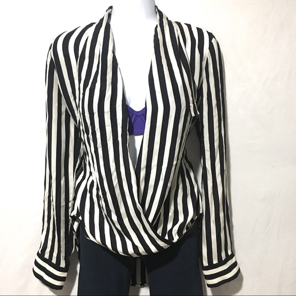 Zara Tops - ZARA Woman stripe silky blouse